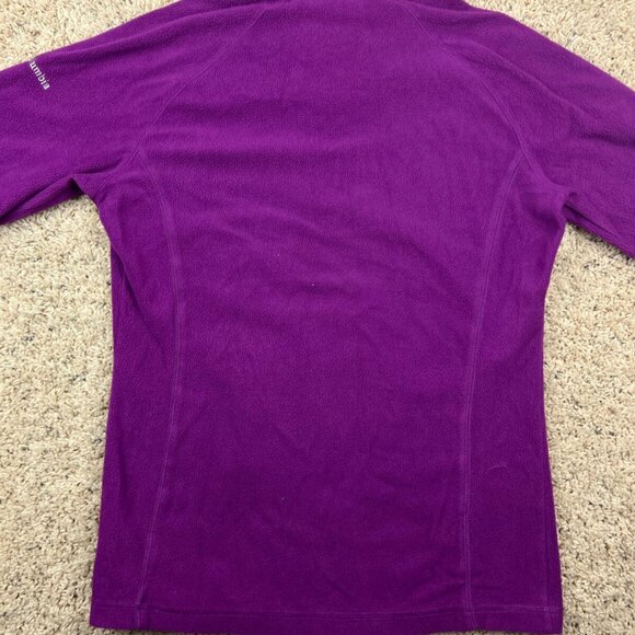 Columbia Fleece Jacket Womens S Small Purple 1/4 Zip Logo Embroidered Fall - Picture 7 of 7